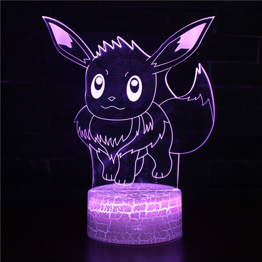 Anime Pokemon GO 3d Night Light Toys Anime Pikachu 7 Colors LED Figures Model Table Lamp Cool Stuff Toys for Children Xmas Gift