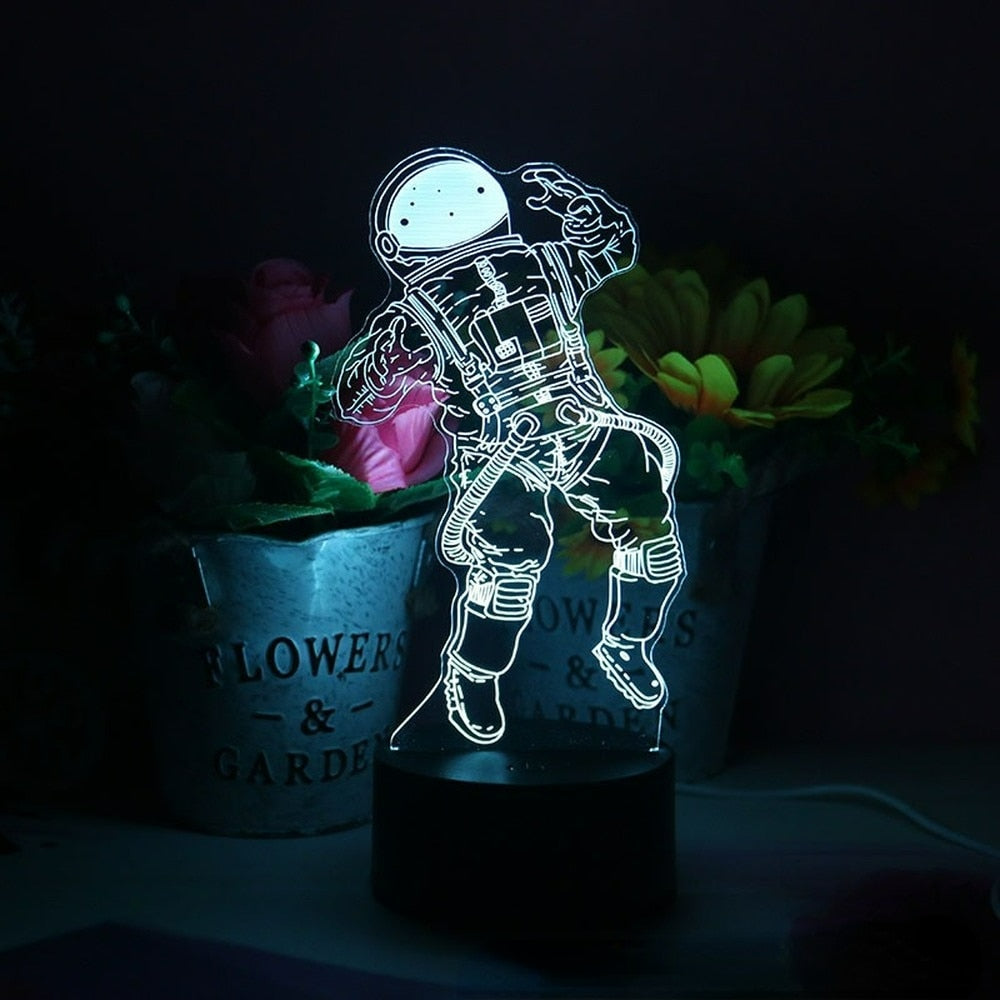 Nighdn Spaceman Night Light Astronaut 3D Lamp for Boys Kids Space Gifts  LED Bedside Light 16 Colors Change with Remote Control