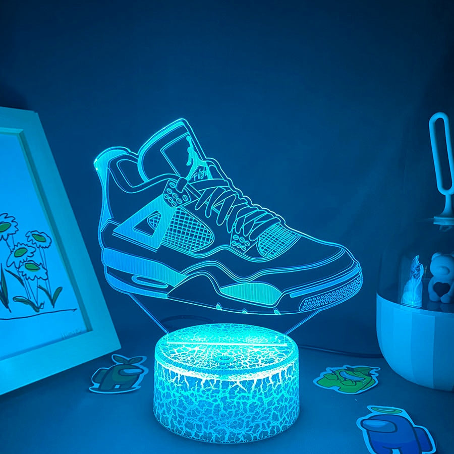 Sneakers 3D LED Neon Night Lights Birthday Gifts for Friends Bedroom Table Decor Otaku Lava Lamp Party Club Decoration Fans Gift